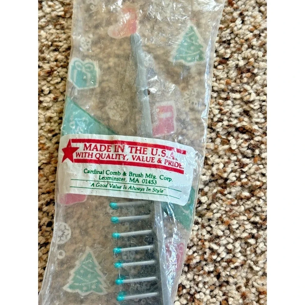 Vintage Cardinal Hair Brush Christmas Packaging USA Retro Nostalgic